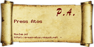Press Atos névjegykártya